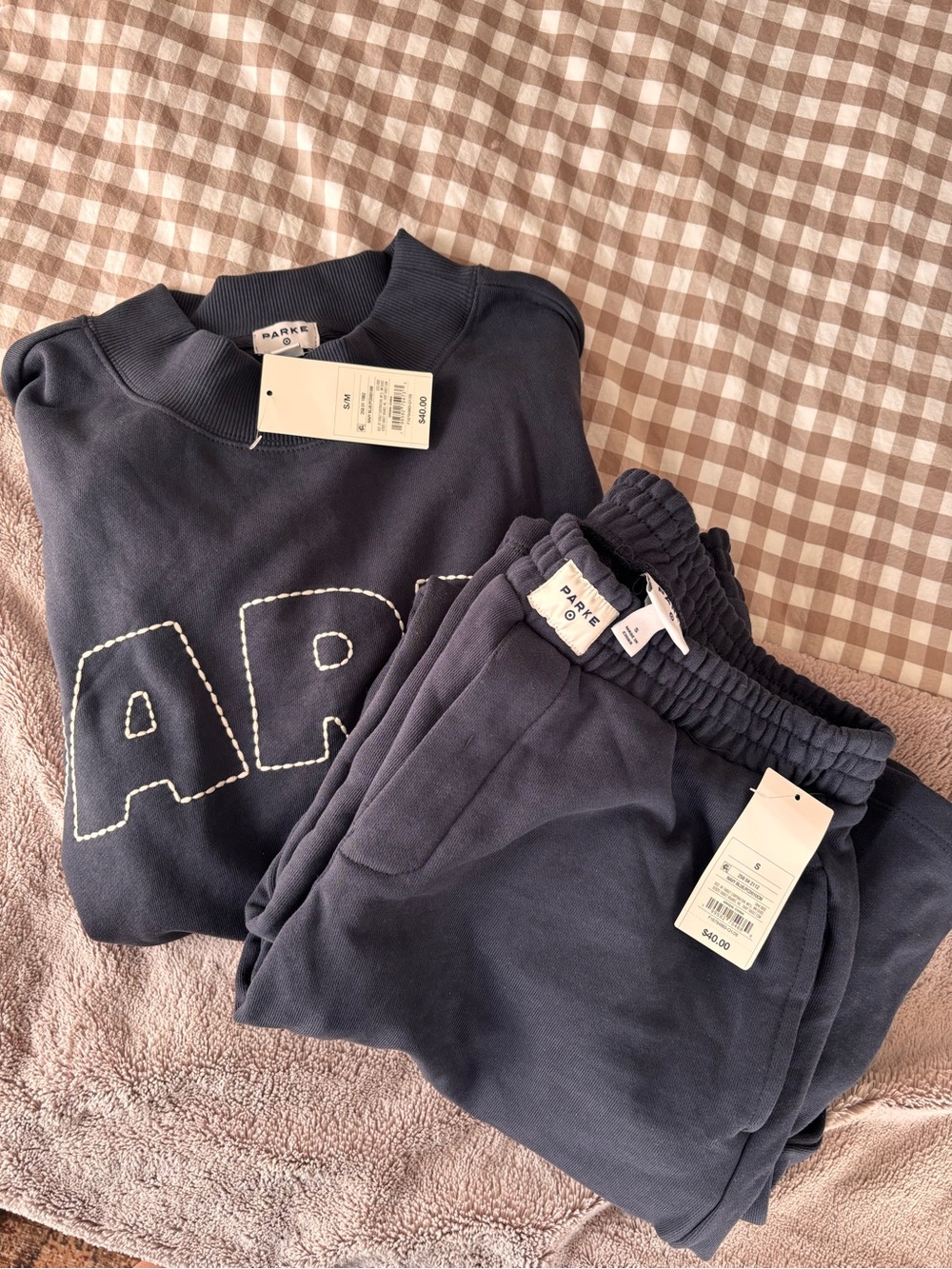 Parke x Target FULL SET (size s/m sweatshirt and size s bottoms)